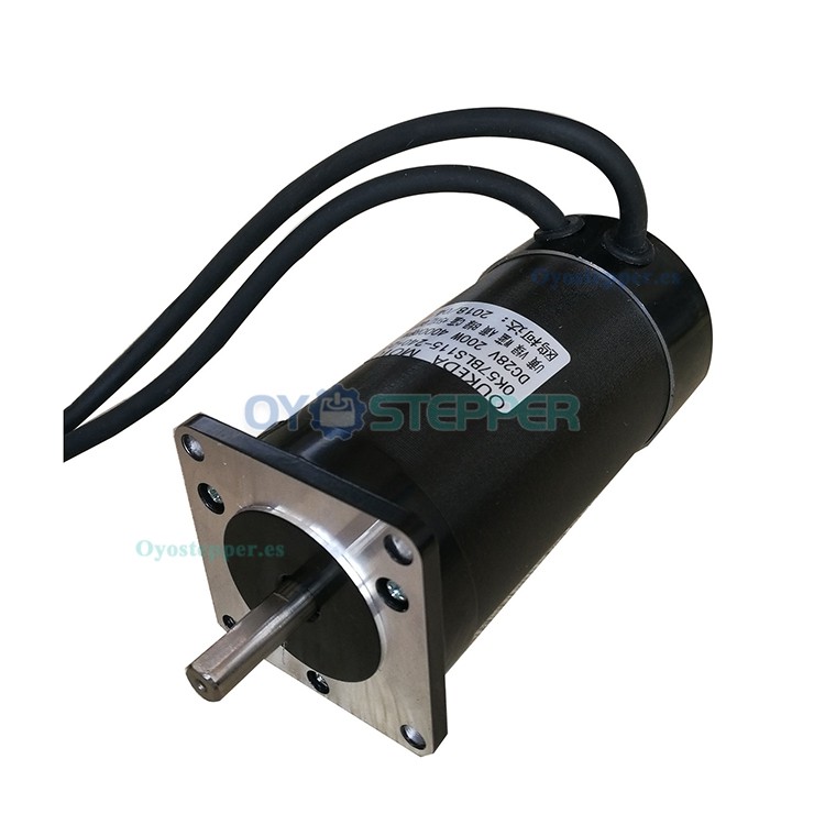 Oukeda Motor BLDC Trifásico Motor de CC sin Escobillas 24 V 200 W 4000 RPM 47 N·cm Φ57 mm